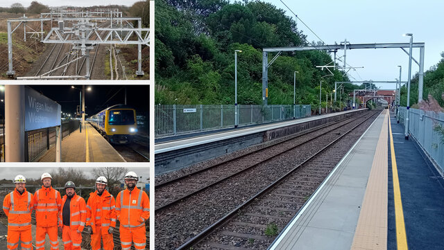 Wigan to Bolton photomontage entry into service